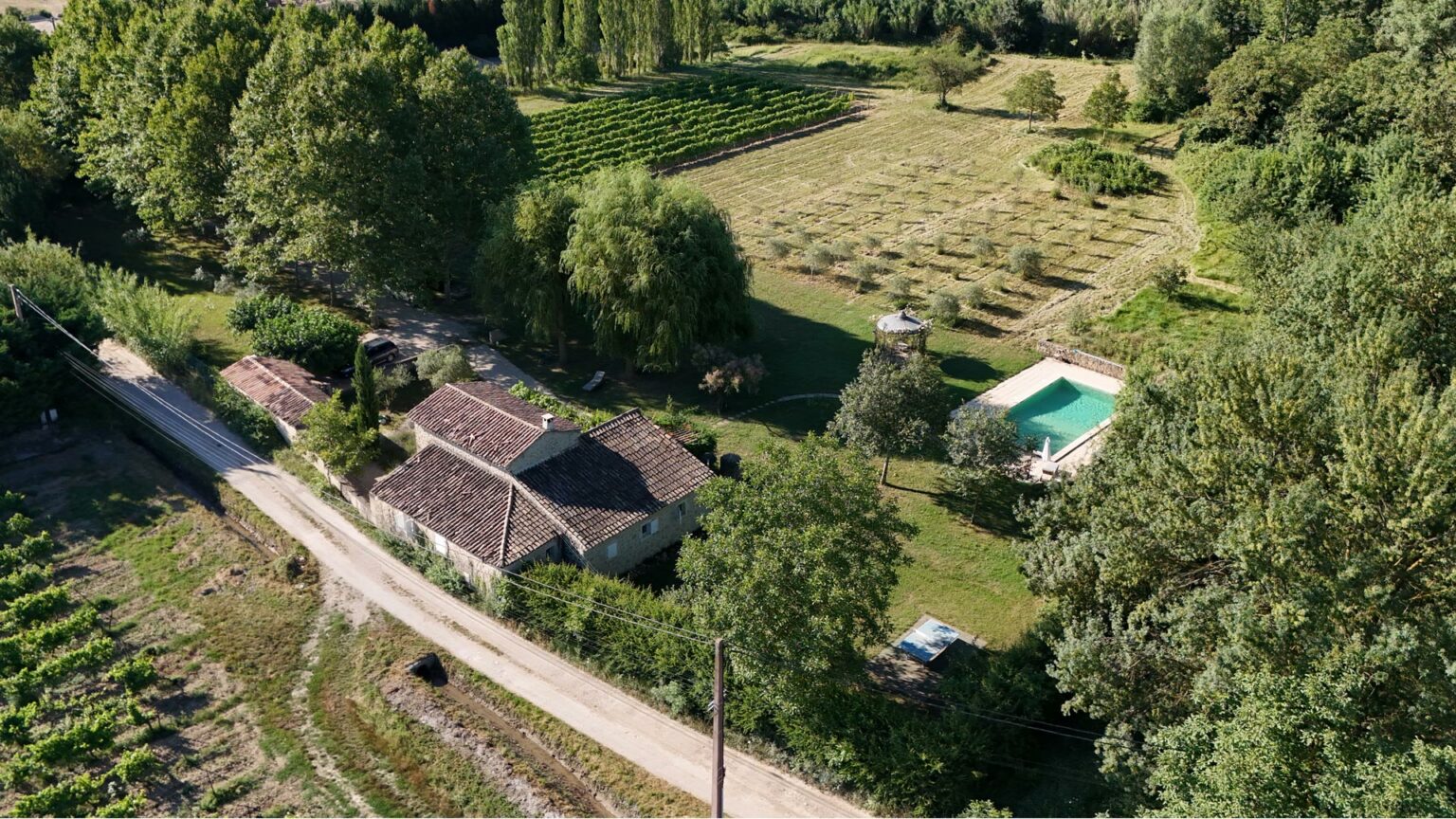 Le petit Mas vakantiehuis van boven